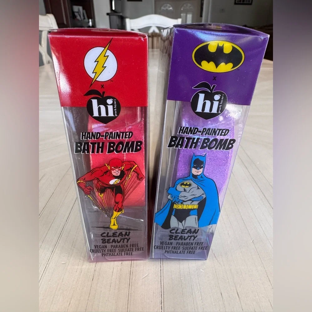 Hi Peach Layne - Hand Painted Justice League bath Bombs - Clean Ingredients!